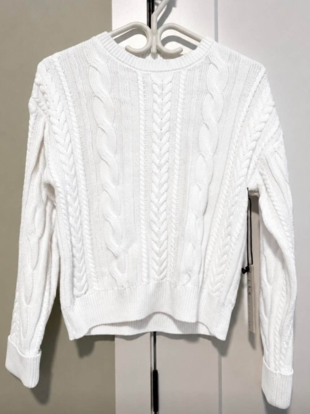 Nicole Miller 100% Cotton White Sweater